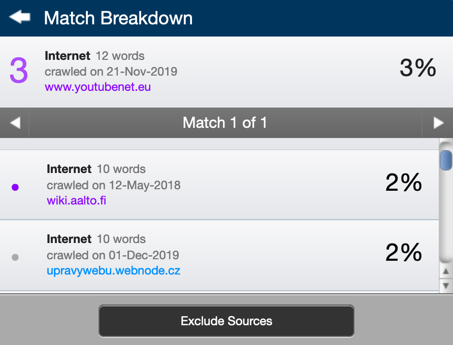 Exclude sources