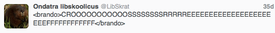 @LibSkrat tweets at Crossref about DOI outage